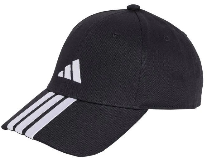 adidas 3 juostelių beisbolo kepuraitė su nauju logotipu, juoda JG1072