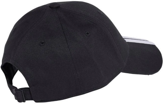 adidas 3 juostelių beisbolo kepuraitė su nauju logotipu, juoda JG1072