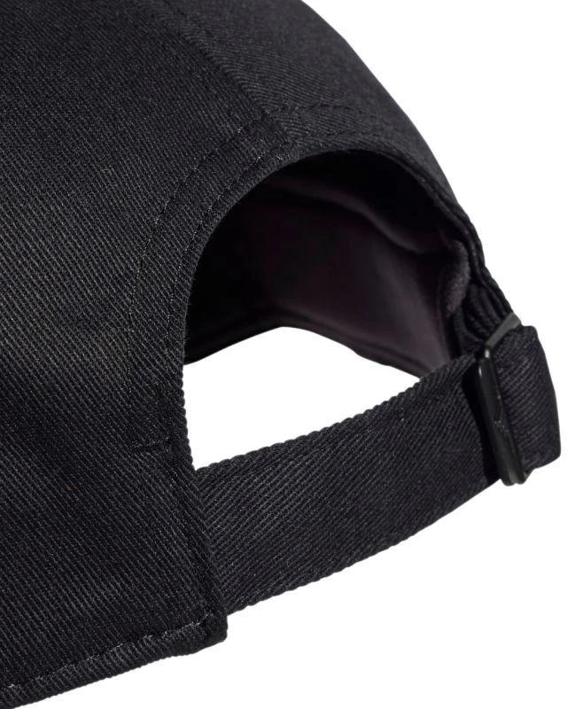 adidas 3 juostelių beisbolo kepuraitė su nauju logotipu, juoda JG1072