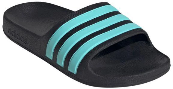 Adidas Adilette Aqua Slides vaikiškos šlepetės juodos ir mėlynos JS2497