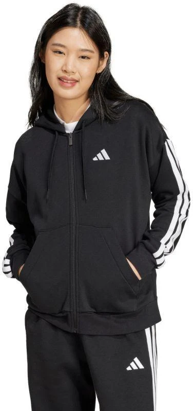 adidas Bazinės 3 juostelių su pilnu užtrauktuku džemperis su kapišonu W JE1283
