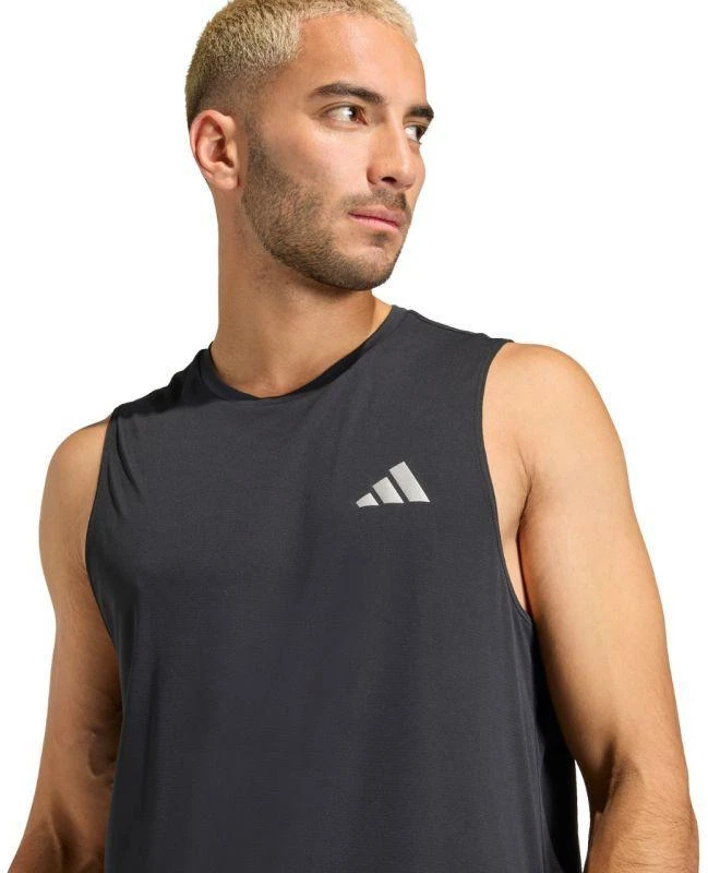 adidas Bėgimo pagrindiniai vyriški marškinėliai juodi KB5969