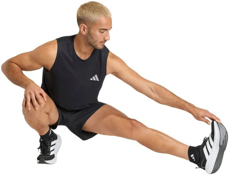 adidas Bėgimo pagrindiniai vyriški marškinėliai juodi KB5969