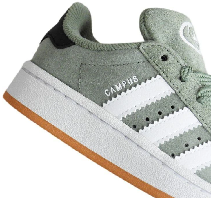 Adidas Campus 00s Sidabriškai žalia/Debesų balta vaikiški sportiniai bateliai - JP5509