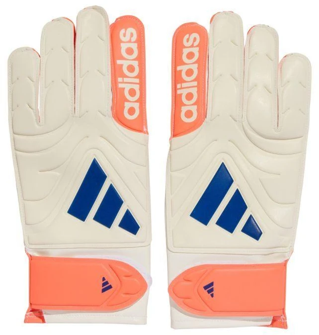 adidas Copa Glove Club futbolo vartininko pirštinės, baltos ir oranžinės JN5339