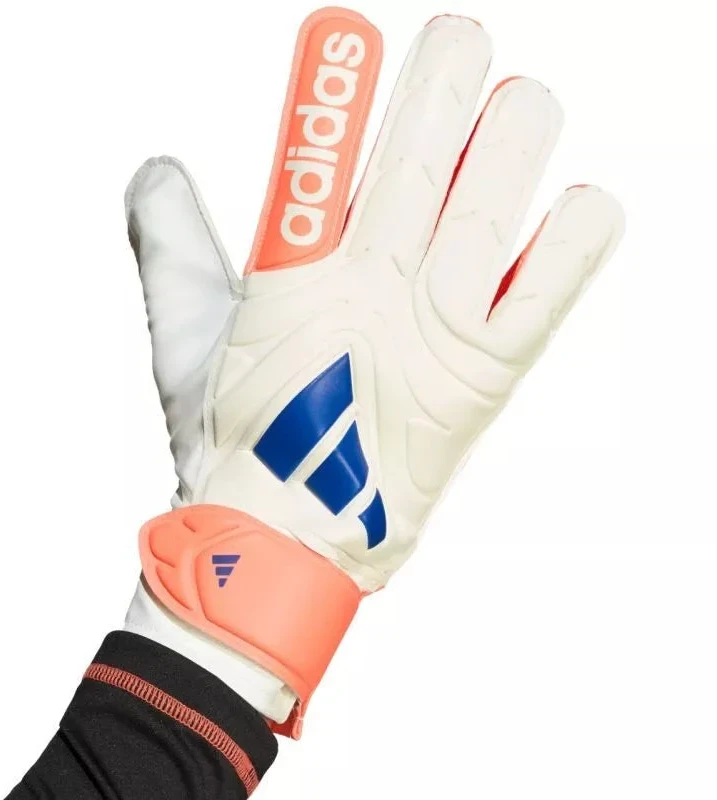 adidas Copa Glove Club futbolo vartininko pirštinės, baltos ir oranžinės JN5339