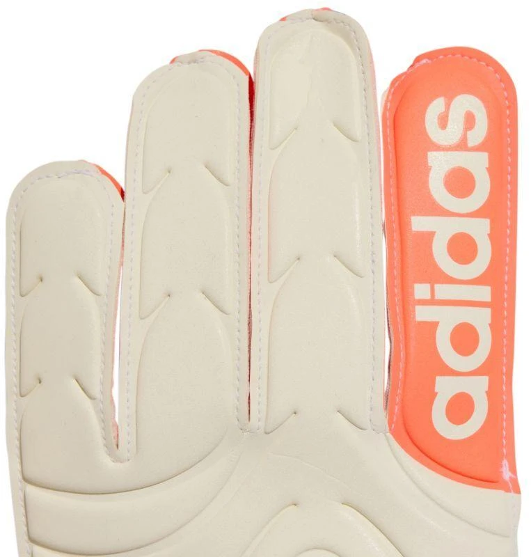 adidas Copa Glove Club futbolo vartininko pirštinės, baltos ir oranžinės JN5339