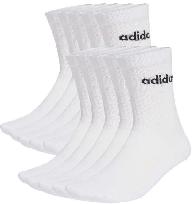 Adidas Cushioned Linear Crew kojinės, 10 porų, baltos, KF9091