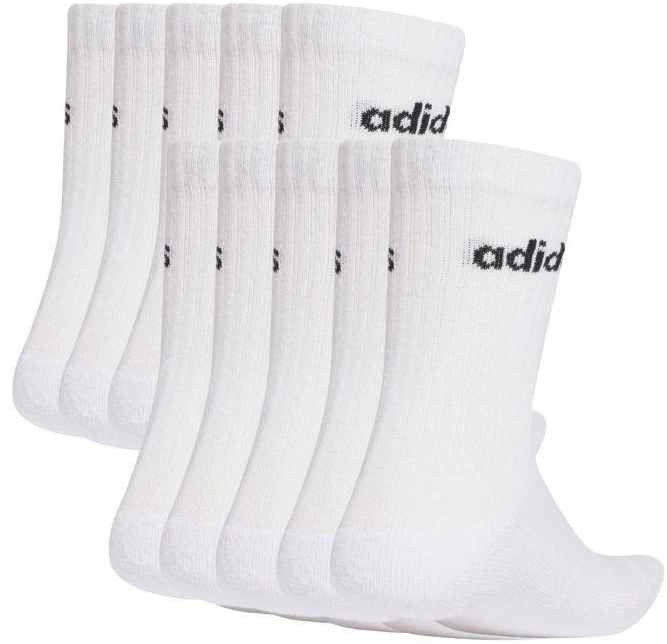 Adidas Cushioned Linear Crew kojinės, 10 porų, baltos, KF9091
