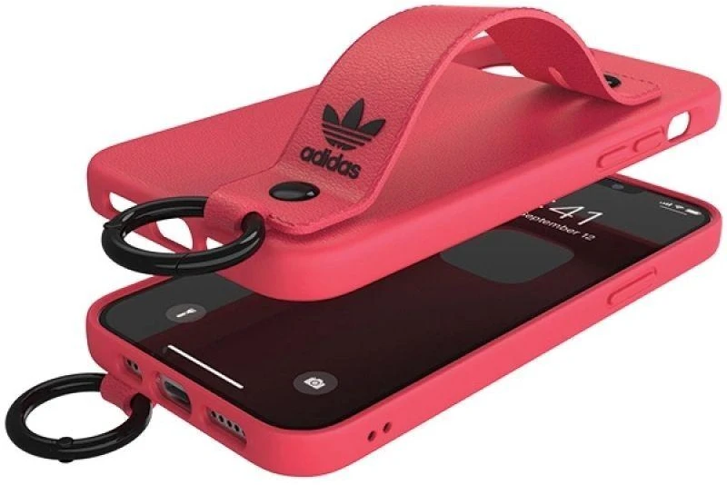 Adidas OR Hand Strap dėklas Apple iPhone 12/12Pro 6,1″ rožinės spalvos 42397