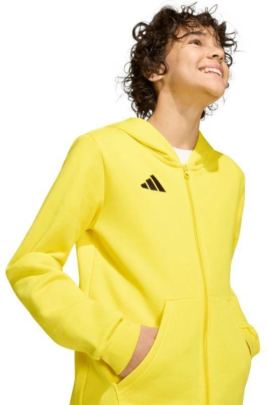 adidas Entrada 26 džemperis su užtrauktuku, geltonas, KH1777