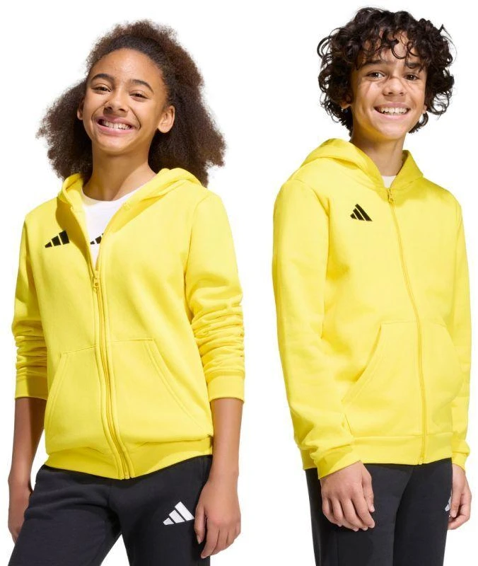 adidas Entrada 26 džemperis su užtrauktuku, geltonas, KH1777
