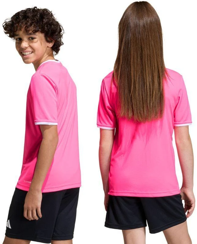 adidas Entrada 26 Jersey vaikiški marškinėliai rožiniai KE9846