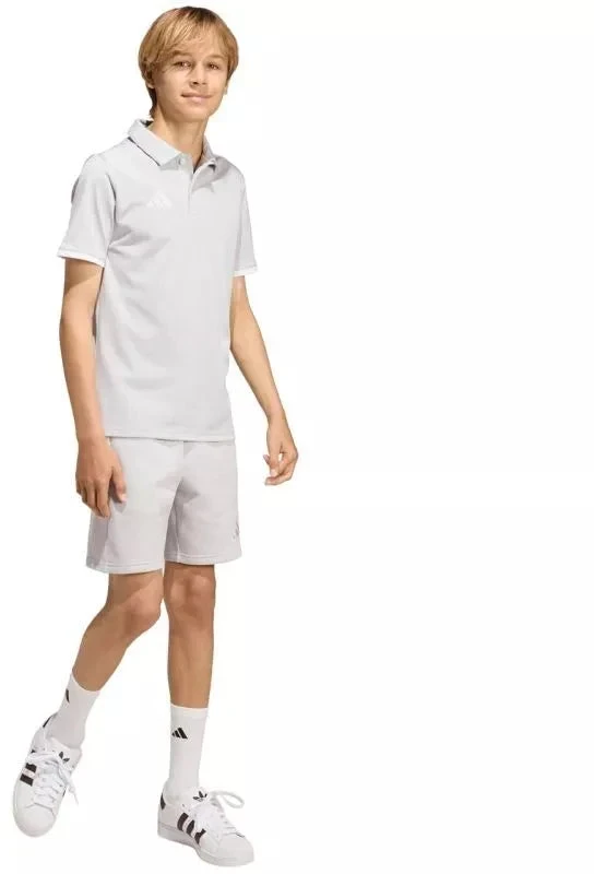 adidas Entrada 26 Polo šviesiai pilki vaikiški marškinėliai JZ6628