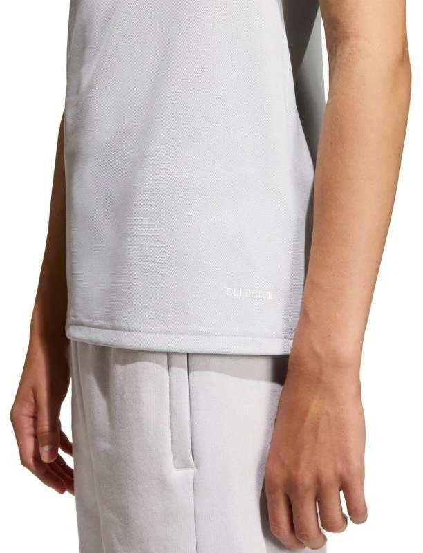 adidas Entrada 26 Polo šviesiai pilki vaikiški marškinėliai JZ6628
