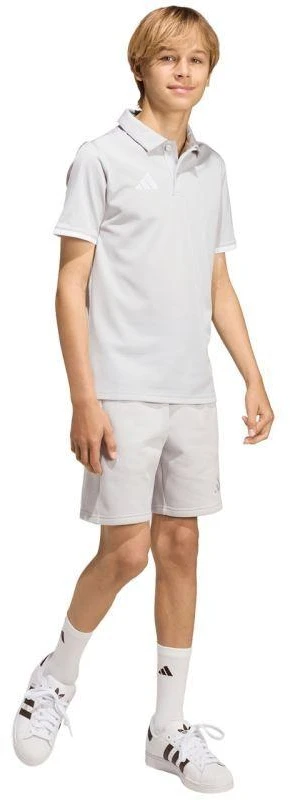 adidas Entrada 26 Polo šviesiai pilki vaikiški marškinėliai JZ6628