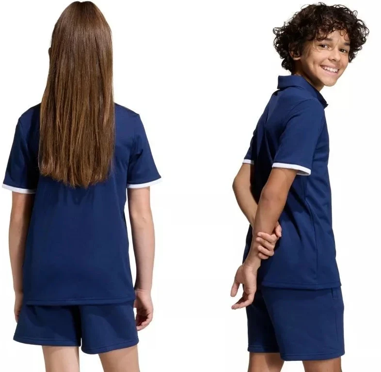 adidas Entrada 26 Polo vaikiški marškinėliai, tamsiai mėlynos, JZ6627
