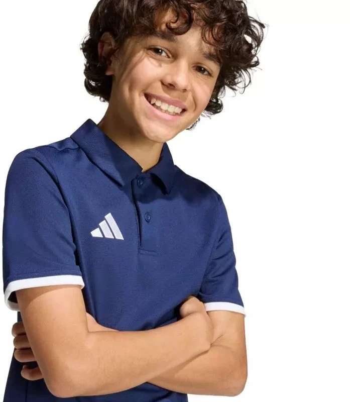 adidas Entrada 26 Polo vaikiški marškinėliai, tamsiai mėlynos, JZ6627