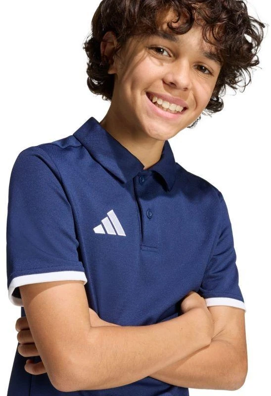adidas Entrada 26 Polo vaikiški marškinėliai, tamsiai mėlynos, JZ6627