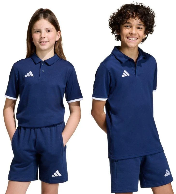 adidas Entrada 26 Polo vaikiški marškinėliai, tamsiai mėlynos, JZ6627