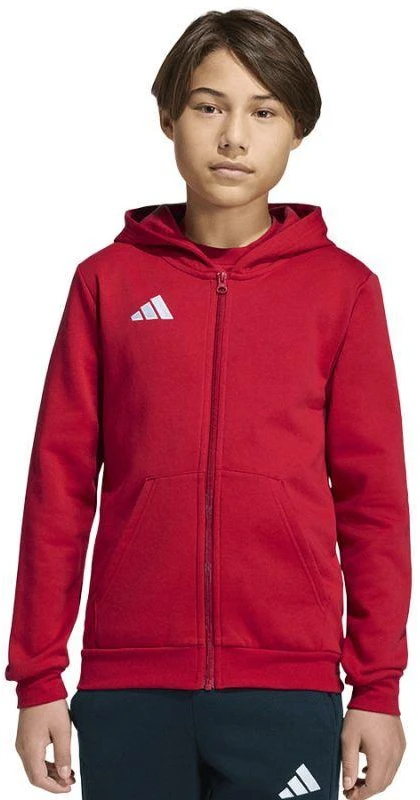 adidas Entrada 26 Vaikiškas džemperis su pilnu užtrauktuku Raudonas KH1781