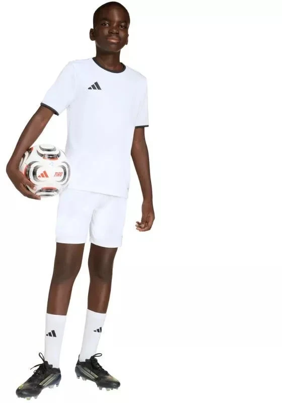 adidas Entrada 26 vaikiški marškinėliai balti ir juodi JZ2532