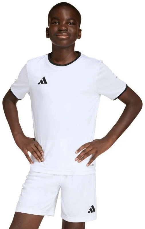 adidas Entrada 26 vaikiški marškinėliai balti ir juodi JZ2532