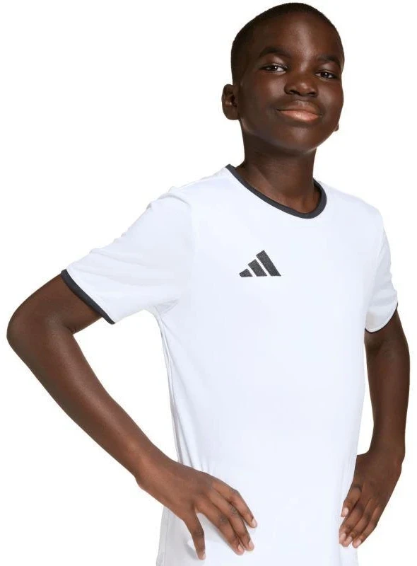 adidas Entrada 26 vaikiški marškinėliai balti ir juodi JZ2532
