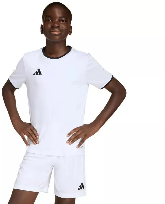 adidas Entrada 26 vaikiški marškinėliai balti ir juodi JZ2532