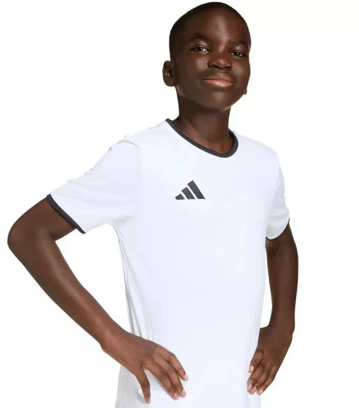 adidas Entrada 26 vaikiški marškinėliai balti ir juodi JZ2532