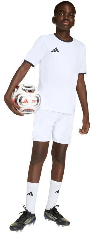 adidas Entrada 26 vaikiški marškinėliai balti ir juodi JZ2532