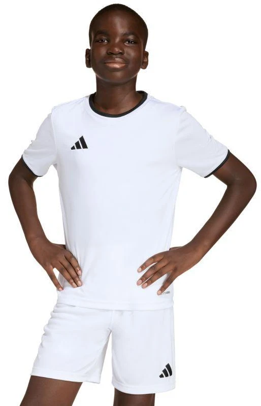 adidas Entrada 26 vaikiški marškinėliai balti ir juodi JZ2532