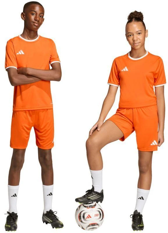 Adidas Entrada 26 vaikiški oranžiniai šortai JZ6529