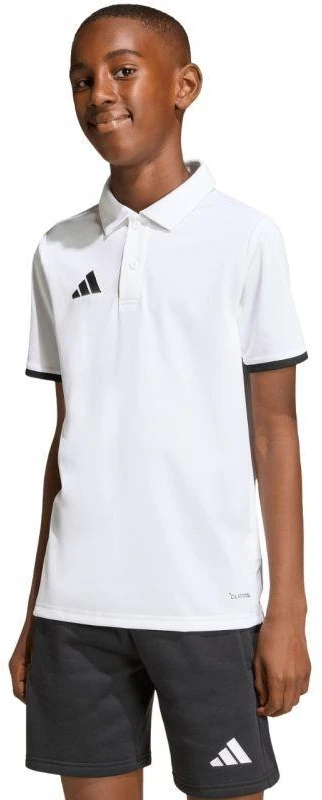 adidas Entrada 26 vaikiški polo marškinėliai balti JZ6624