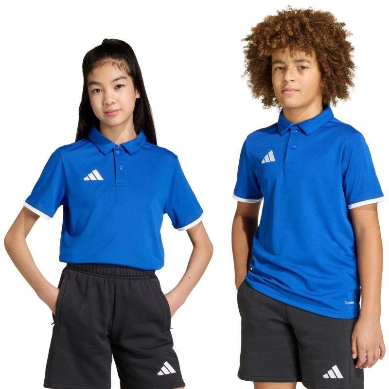 adidas Entrada 26 vaikiški polo marškinėliai mėlyni JZ6625