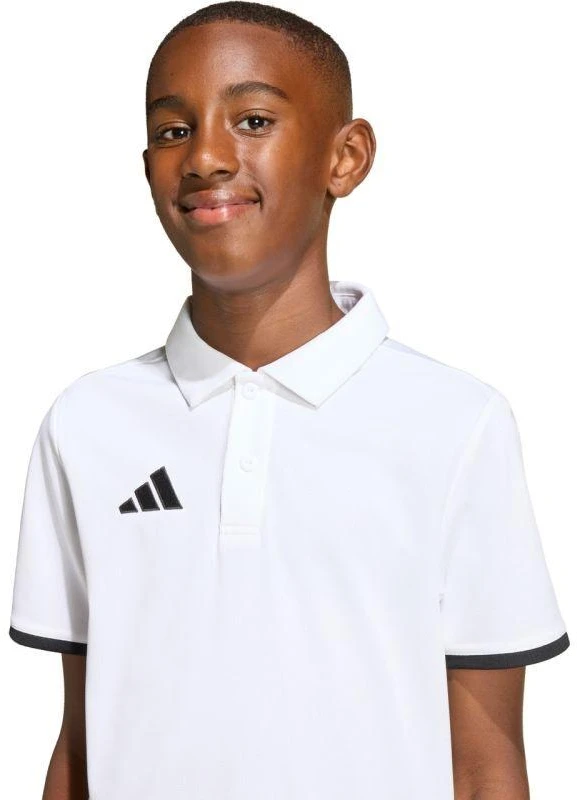 adidas Entrada 26 vaikiški polo marškinėliai balti JZ6624