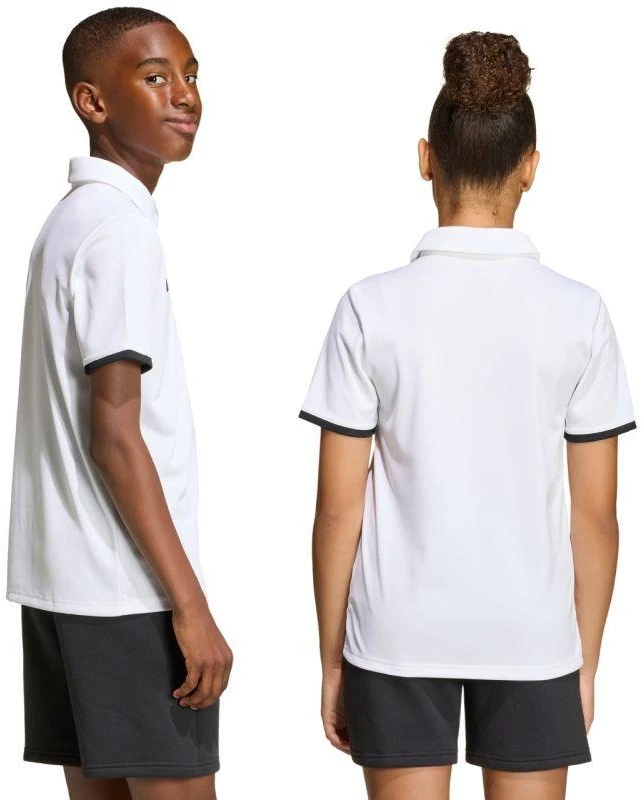 adidas Entrada 26 vaikiški polo marškinėliai balti JZ6624