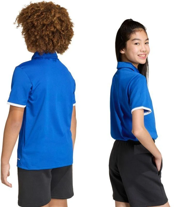 adidas Entrada 26 vaikiški polo marškinėliai mėlyni JZ6625