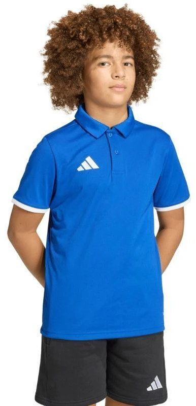 adidas Entrada 26 vaikiški polo marškinėliai mėlyni JZ6625