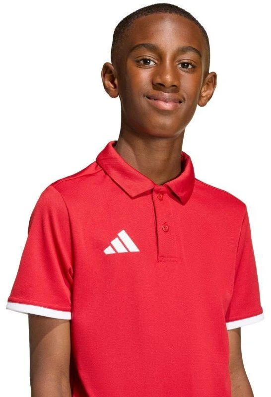 adidas Entrada 26 vaikiški raudoni Polo marškinėliai JZ6626