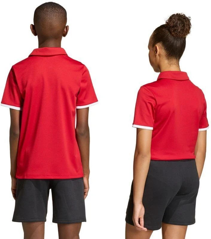 adidas Entrada 26 vaikiški raudoni Polo marškinėliai JZ6626