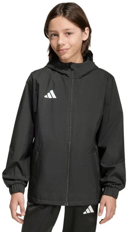 adidas Entrada 26 Visų oro sąlygų vaikiška striukė - Juoda JZ9104