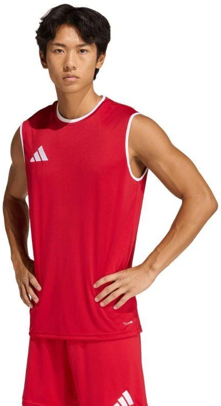 adidas Entrada 26 vyriški marškinėliai be rankovių, raudoni, KB3932
