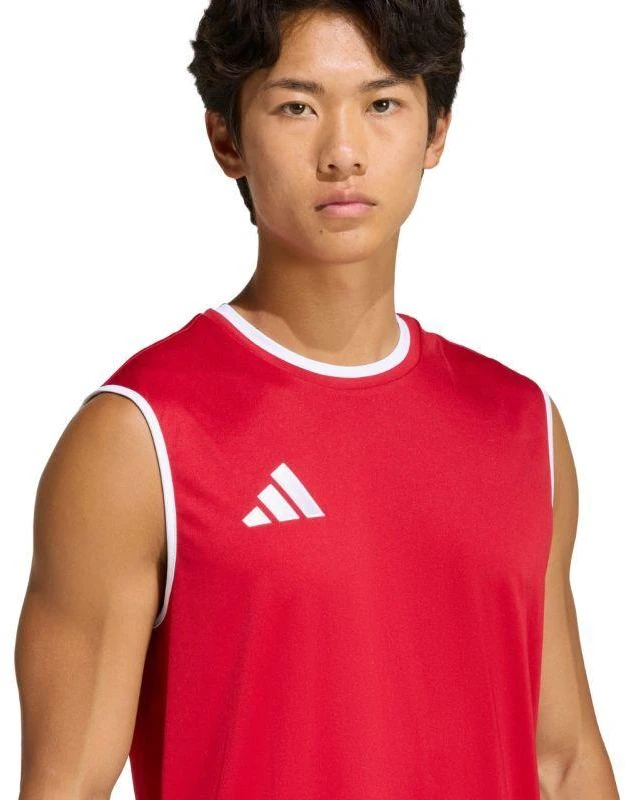 adidas Entrada 26 vyriški marškinėliai be rankovių, raudoni, KB3932
