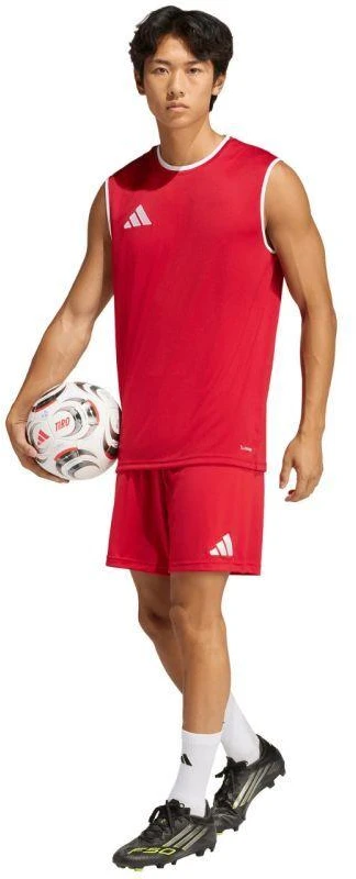 adidas Entrada 26 vyriški marškinėliai be rankovių, raudoni, KB3932