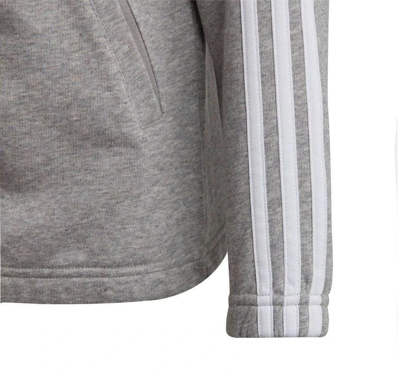 adidas Essentials 3 Dryžiai Džemperis su Gobtuvu ir Pilnu Užtrauktuku Vaikiškas IC3635