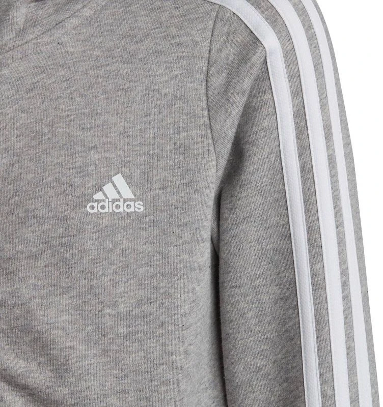 adidas Essentials 3 Dryžiai Džemperis su Gobtuvu ir Pilnu Užtrauktuku Vaikiškas IC3635