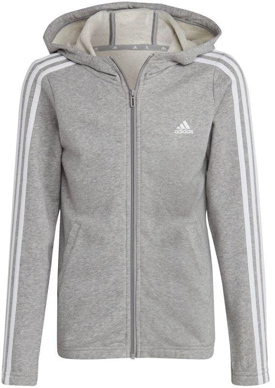 adidas Essentials 3 Dryžiai Džemperis su Gobtuvu ir Pilnu Užtrauktuku Vaikiškas IC3635