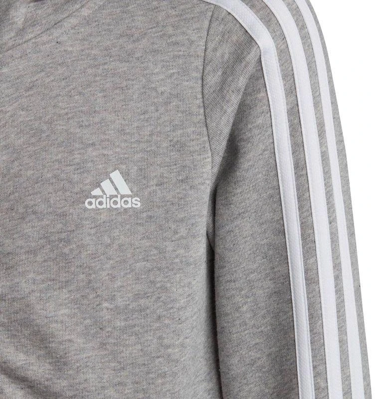 adidas Essentials 3 Dryžiai Džemperis su Gobtuvu ir Pilnu Užtrauktuku Vaikiškas IC3635