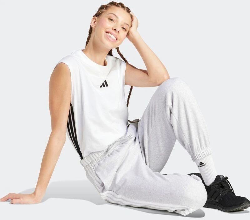 adidas Essentials 3-Stripes Fleece Loose-Fit kelnės IN6178